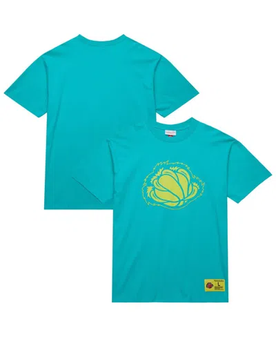 Mitchell & Ness Men's Turquoise Vancouver Grizzlies Hardwood Classics Neon Nights Premium T-shirt In Blue