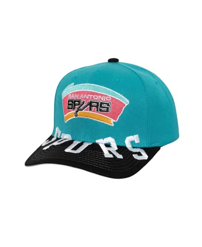 Mitchell & Ness Men's Turquoise/black San Antonio Spurs Underarch Two-tone Pro Crown Snapback Hat