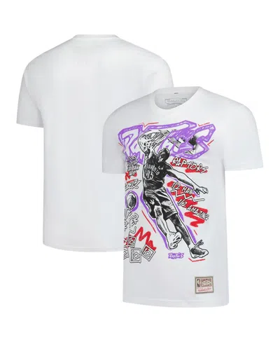 Mitchell & Ness Men's Vince Carter White Toronto Raptors Hardwood Classics Chalked Up T-shirt