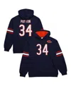 Mitchell & Ness Men's Walter Payton Navy Chicago Bears Retired Player Name Number Pullover Hoodie In Navy
