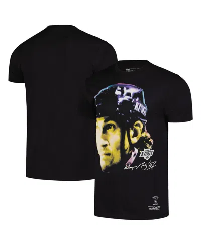 Mitchell & Ness Men's Wayne Gretzky Black Los Angeles Kings Big Face T-shirt