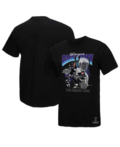 Mitchell & Ness Men's Wayne Gretzky Black Los Angeles Kings Player Collage T-shirt