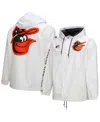 Mitchell & Ness White Baltimore Orioles Vintage Full-snap Hooded Coaches Jacket In White