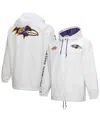 Mitchell & Ness White Baltimore Ravens Vintage Logo Coaches Full-snap Hoodie Jacket In White