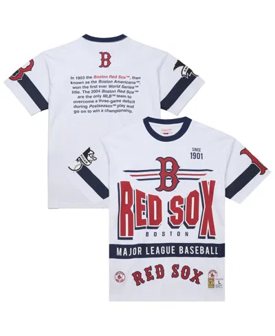 Mitchell & Ness Men's White Boston Red Sox Cooperstown Collection Team Origins Premium T-shirt
