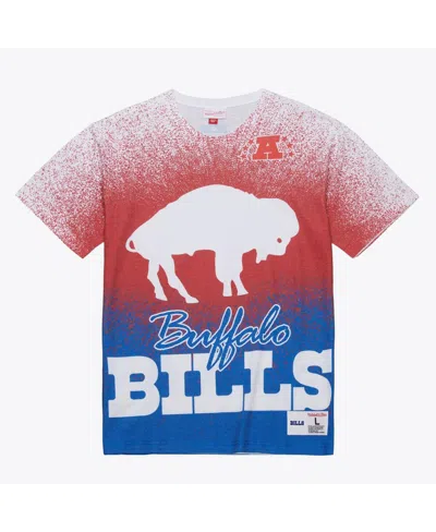 Mitchell & Ness Men's White Buffalo Bills Team Burst Vintage Logo T-shirt