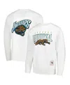 Mitchell & Ness Men's White Jacksonville Jaguars Duval Classic Logos Pullover Sweatshirt In White