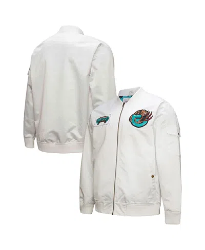 Mitchell & Ness Men's White Memphis Grizzlies Hardwood Classics Nights Team Leader Satin Full-zip Jacket