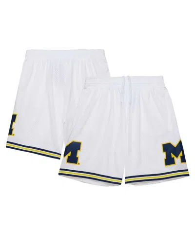Mitchell & Ness Mitchell Ness Men's White Michigan Wolverines 1991/92 Throwback Jersey Shorts