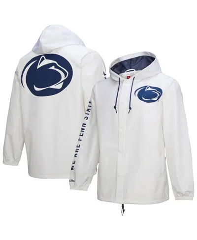 Mitchell & Ness White Penn State Nittany Lions Coaches Full-snap Hoodie Jacket
