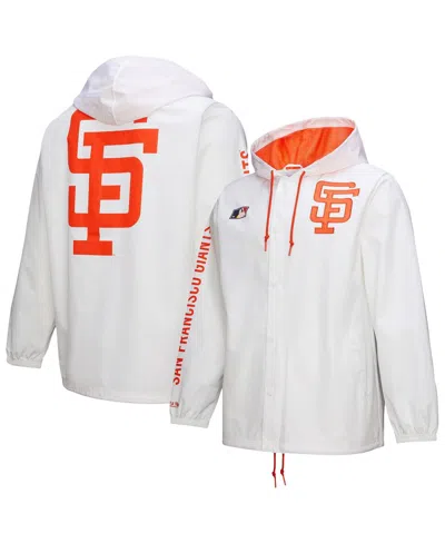 Mitchell & Ness White San Francisco Giants Vintage Full-snap Hooded Coaches Jacket