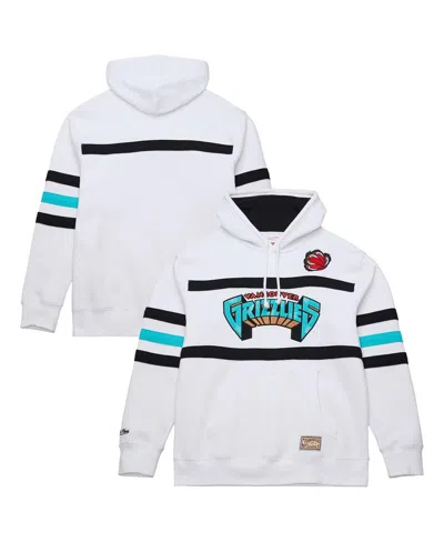 Mitchell & Ness White Vancouver Grizzlies Hardwood Classics Nights Head Coach Pullover Hoodie