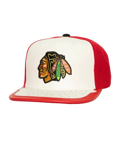 Mitchell & Ness Mitchell Ness Men's White/red Chicago Blackhawks Day One Snapback Hat