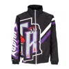 Mitchell & Ness Men's Windbreaker Nba Exploded Logo Warm Up Jacket Hardwood Classics Torrap Black In Black