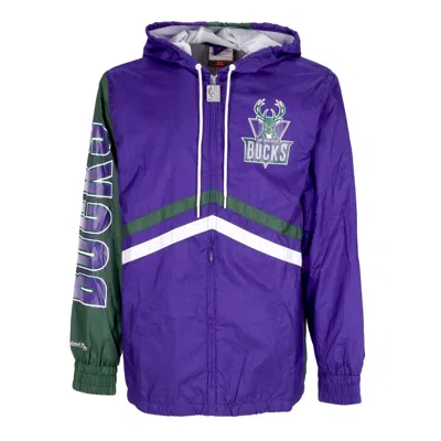 Mitchell & Ness Men's Windbreaker Nba Undeniable Full Zip Windbreaker Hardwood Classics Milbuc Purple