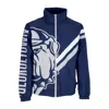 Mitchell & Ness Men's Windbreaker Ncaa Exploded Logo Warm Up Jacket Geohoy Navy In Navy