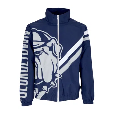 Mitchell & Ness Men's Windbreaker Ncaa Exploded Logo Warm Up Jacket Geohoy Navy