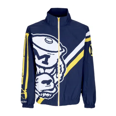 Mitchell & Ness Men's Windbreaker Ncaa Exploded Logo Warm Up Jacket Micwol In Navy