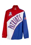 Mitchell & Ness Men's Windbreaker Nfl Arched Retro Lined Windbreaker Neepat Multi/white In Multi/white