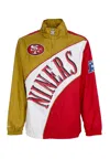 Mitchell & Ness Men's Windbreaker Nfl Arched Retro Lined Windbreaker Saf49e Multi/white In Multi/white