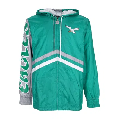 Mitchell & Ness Men's Windbreaker Nfl Undeniable Full Zip Windbreaker Phieag Kelly Green