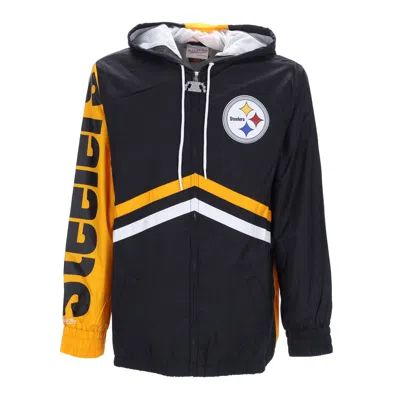 Mitchell & Ness Men's Windbreaker Nfl Undeniable Full Zip Windbreaker Pitste Black