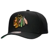 Mitchell & Ness Men's  Black Chicago Blackhawks Team Ground Pro Adjustable Hat In Black/red