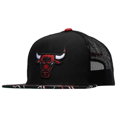 Mitchell & Ness Mens Chicago Bulls  Bulls Storm Season Trucker Hat In Black