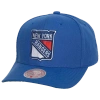 Mitchell & Ness Men's  Blue New York Rangers Team Ground Pro Adjustable Hat In Blue/red