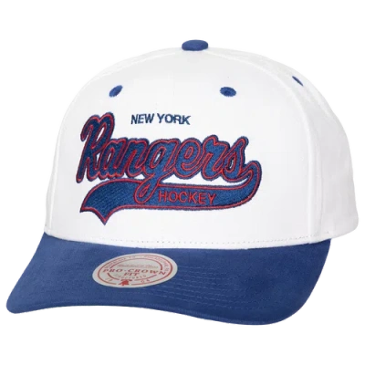 Mitchell & Ness Mens New York Rangers  Rangers Tail Sweep Pro Vintage Snapback In Blue