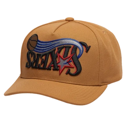 Mitchell & Ness Mens Philadelphia 76ers  76ers Hardwood Classic Prosnap Cap In Brown
