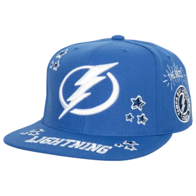 Mitchell & Ness Mens Tampa Bay Lightning  Lightning All Out Snapback In Blue/white