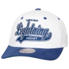 Mitchell & Ness Mens Tampa Bay Lightning  Lightning Tail Sweep Pro Snapback In White/blue