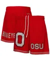 Mitchell & Ness Scarlet Ohio State Buckeyes Team Origins Mesh Shorts In Scarlet