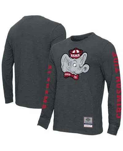 MITCHELL & NESS MEN'S CHARCOAL ALABAMA CRIMSON TIDE TEAM PRIDE LONG SLEEVE T-SHIRT
