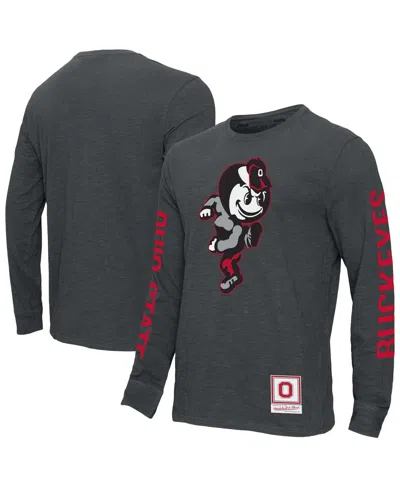 Mitchell & Ness Men's Charcoal Ohio State Buckeyes Team Pride Long Sleeve T-shirt