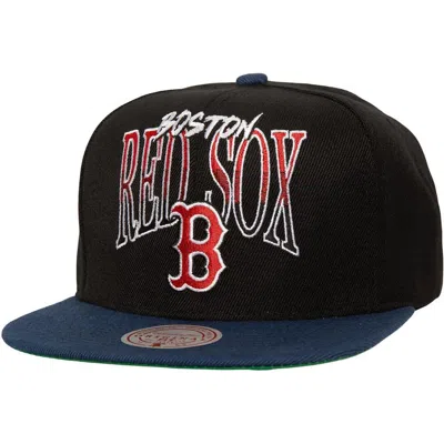 Mitchell & Ness Black Boston Red Sox Rise Up Snapback Hat