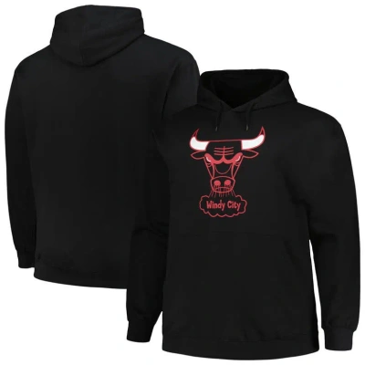 Mitchell & Ness Men's  Black Chicago Bulls Hardwood Classics Big And Tall Pullover Hoodie