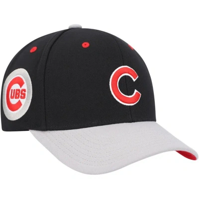 Mitchell & Ness Men's  Black Chicago Cubs Bred Pro Adjustable Hat