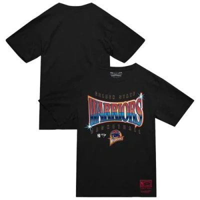 Mitchell & Ness Black Golden State Warriors Worldwide Collection Glow Up T-shirt