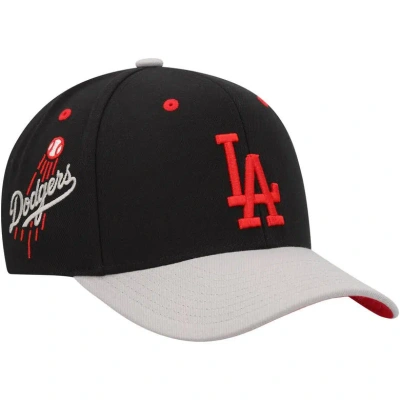 Mitchell & Ness Men's  Black Los Angeles Dodgers Bred Pro Adjustable Hat
