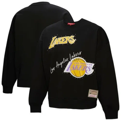 Mitchell & Ness Black Los Angeles Lakers Hardwood Classics Home Team Pullover Sweatshirt