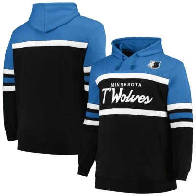 Mitchell & Ness Black Minnesota Timberwolves Big & Tall Hardwood Classics Head Coach Pullover Hoodie