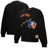 Mitchell & Ness Black New York Knicks Hardwood Classics Home Team Pullover Sweatshirt In Black