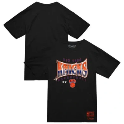 Mitchell & Ness Black New York Knicks Worldwide Collection Glow Up T-shirt