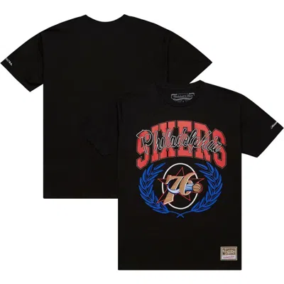 Mitchell & Ness Black Philadelphia 76ers Nba X Michelob Ultra Rewind Ii T-shirt