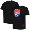 MITCHELL & NESS MITCHELL & NESS BLACK SACRAMENTO KINGS BIG & TALL HARDWOOD CLASSICS VINTAGE LOGO T-SHIRT