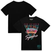 Mitchell & Ness Black San Antonio Spurs Worldwide Collection Tri-logo T-shirt In Black
