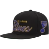 Mitchell & Ness Men's  Black St. Louis Blues Core Team Script 2.0 Snapback Hat In Black