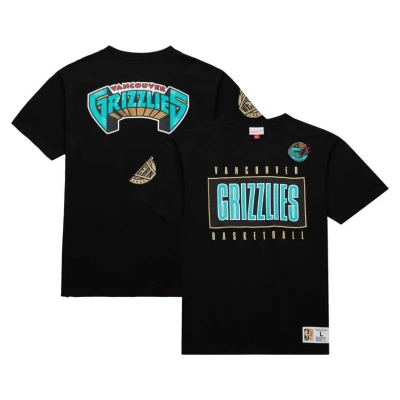 Mitchell & Ness Black Vancouver Grizzlies Hardwood Classics Team Og 2.0 Premium Vintage Logo T-shirt